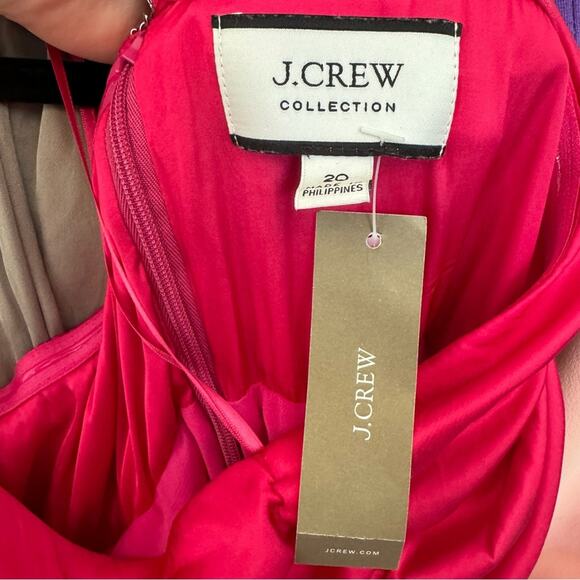 New J. Crew Collection Pink Halter Midi Dress Size 20 - Picture 7 of 10
